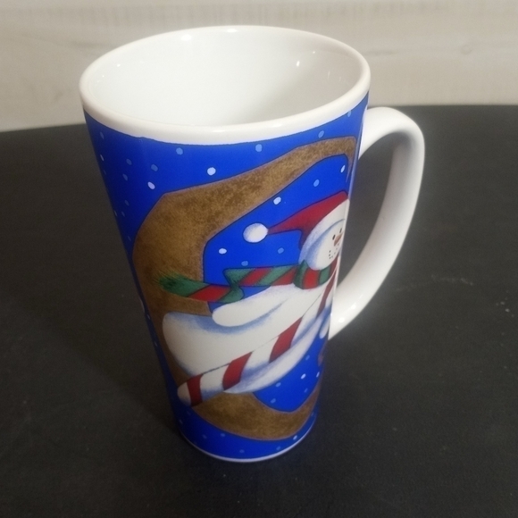 SET of Two Tall Christmas Coffee or Hot Chocolate Mugs 16oz - Picture 4 of 12